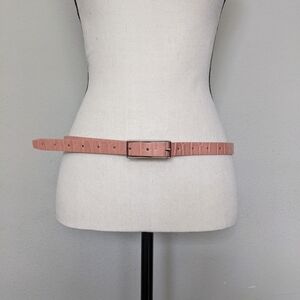 Steve Madden pink faux alligator leather adjustable belt size L